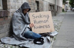 Photo of homeless man